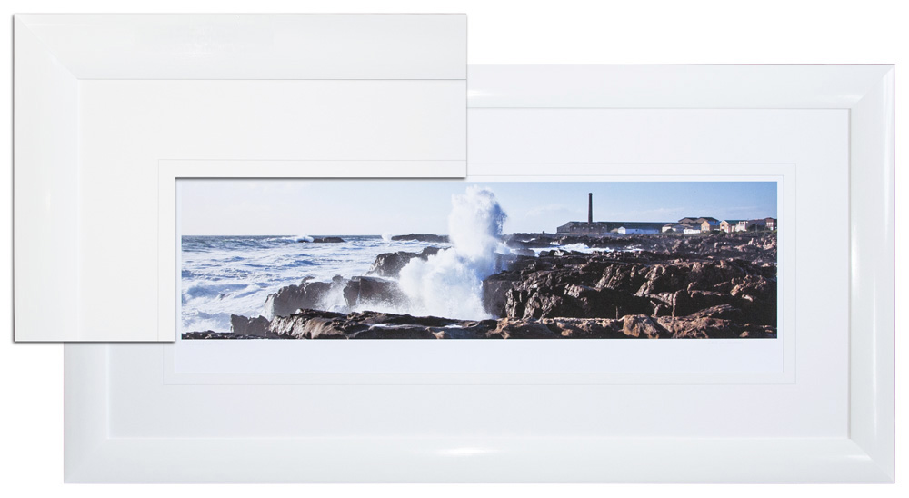 FP087 Wall décor art framed print seascape white frame